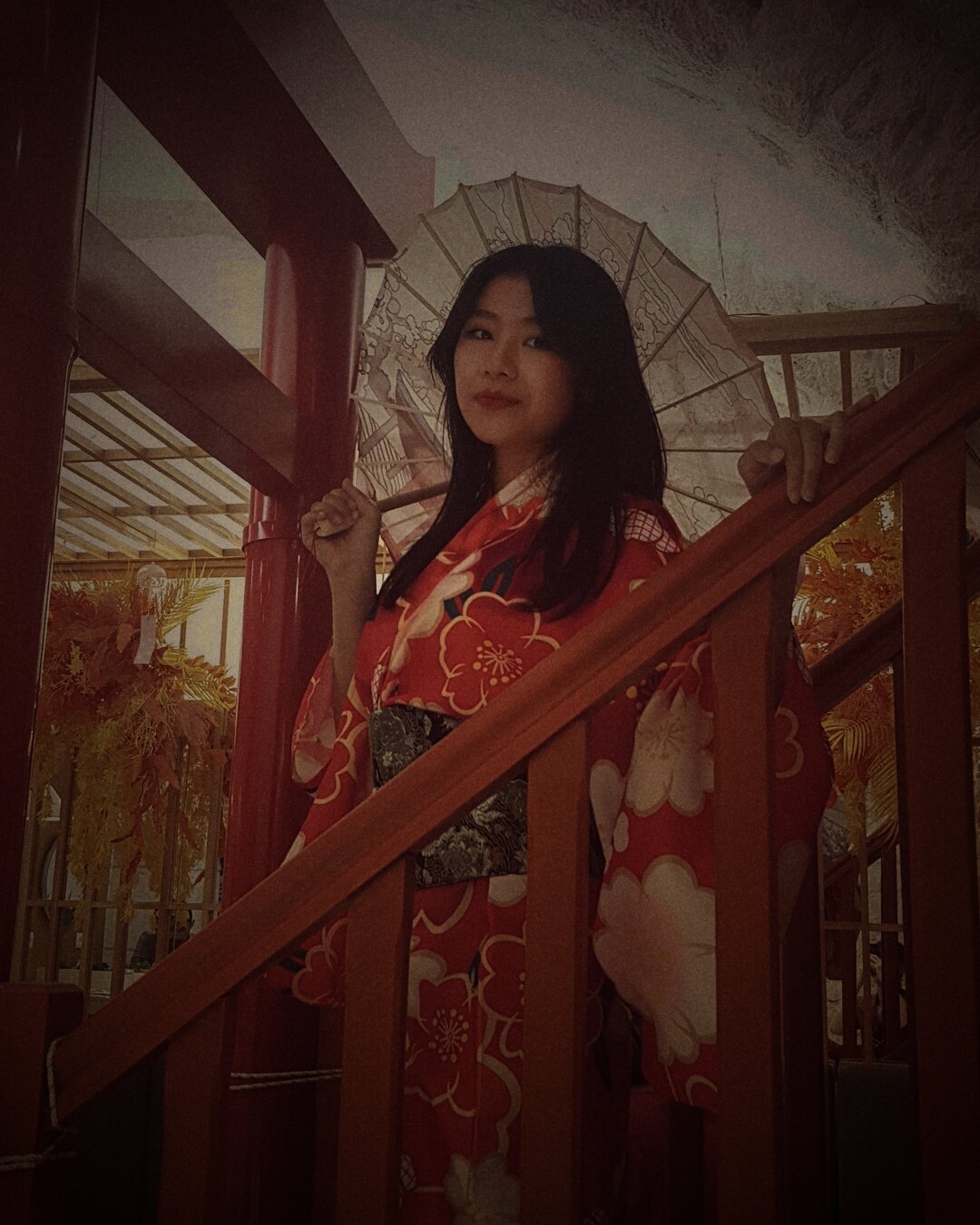 Kimono day, parasol up
